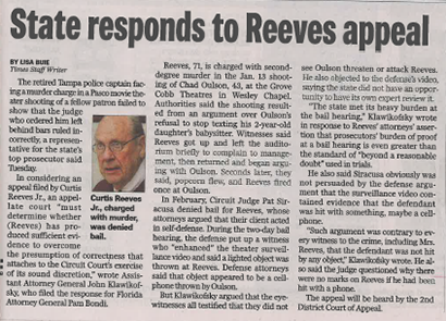 State responds to Reeves appeal