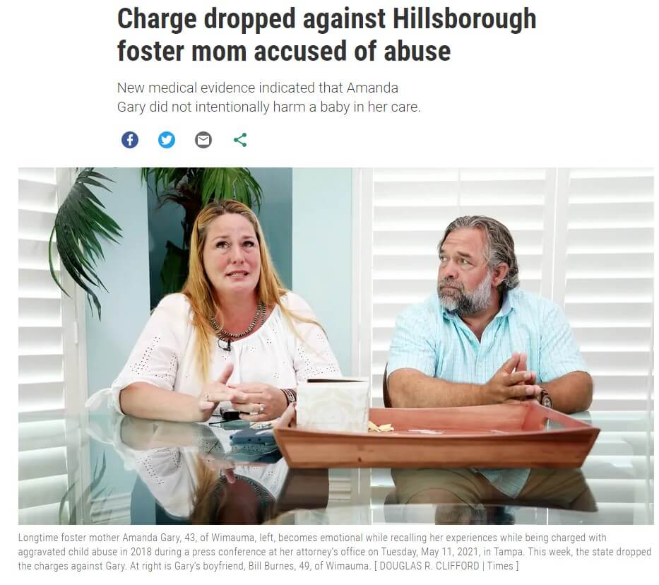 Charge dropped agianst Hillsborough foster mom accused of abuse 