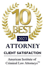 10 Best 2023 | Attorney | Client Satisfaction | American Institute Of Criminal Law Attorneys TM