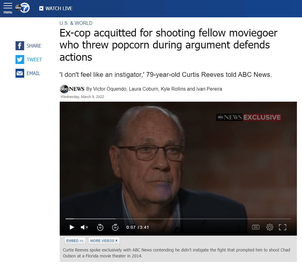 Snapshot of Curtis Reeves trial